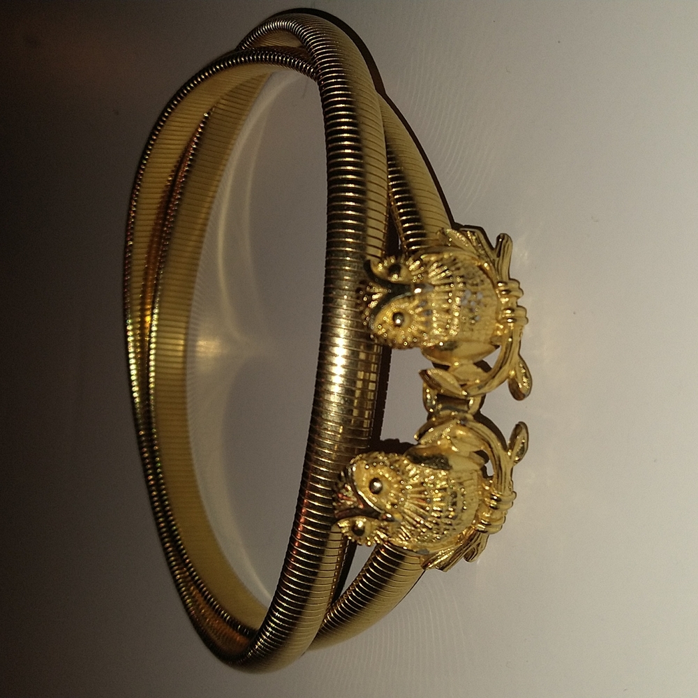 Mimi di Niscemi vintage gold metal stretch belt size sm-med
